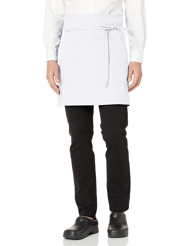 Uncommon Threads unisex adult Two-section Pocket Apron, White, One Size US - Image 1